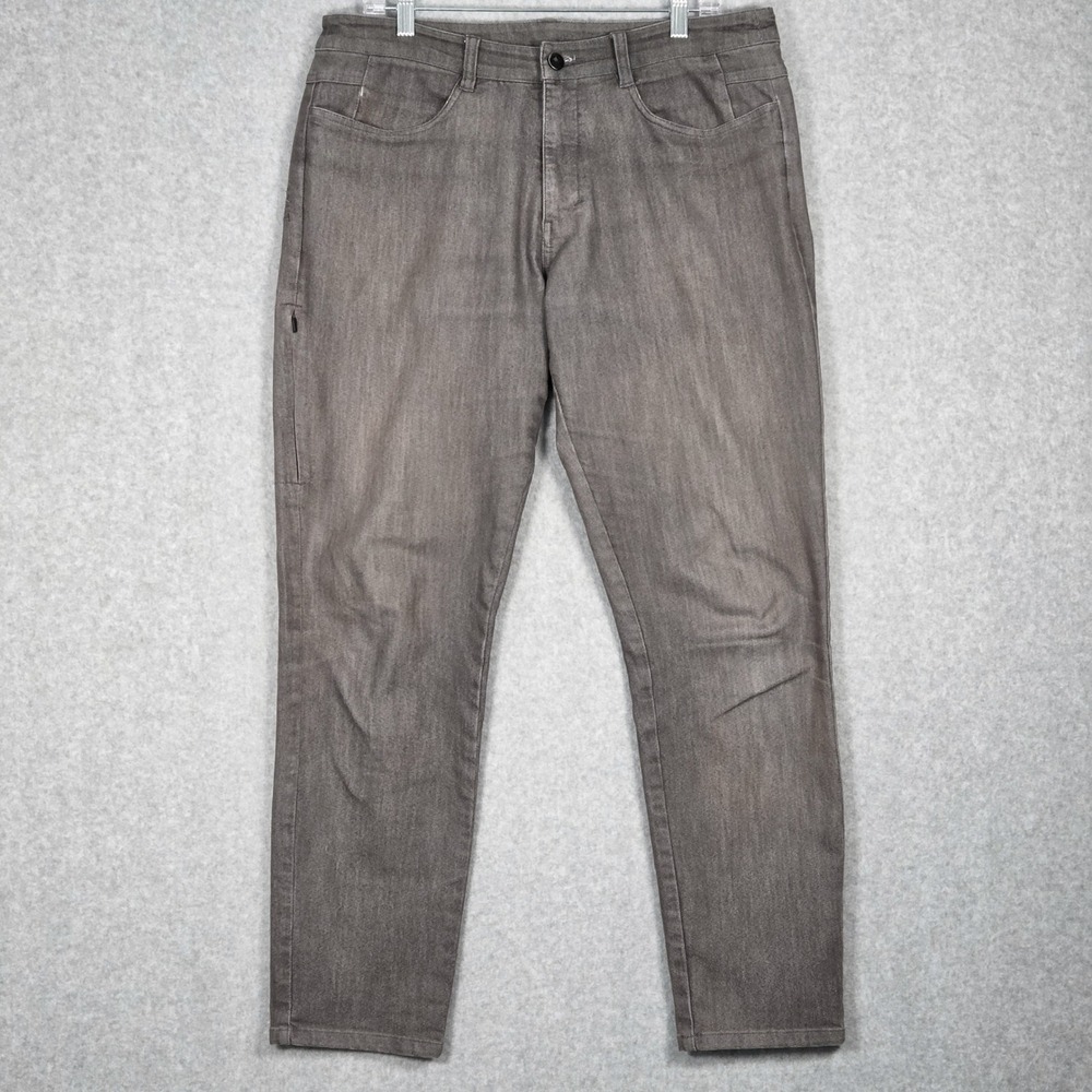 BYLT 2023 Men 34 x 29.5 Everyday Pant 2.0 Commuter Jeans Performance Gray
